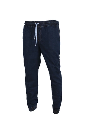 Spodnie jogger jeans Elade Handwritten dark blue denim granatowe